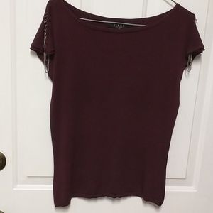 Deep maroon top